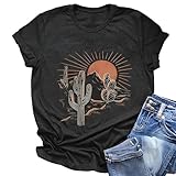Photo Gallery generisch maglietta da donna alla moda, casual, con stampa cactus, girocollo, maniche corte, tunica da donna, taglie forti, grigio scuro, l Photo Gallery generisch maglietta da donna alla moda, casual, con stampa cactus, girocollo, maniche corte, tunica da donna, taglie forti, grigio scuro, l