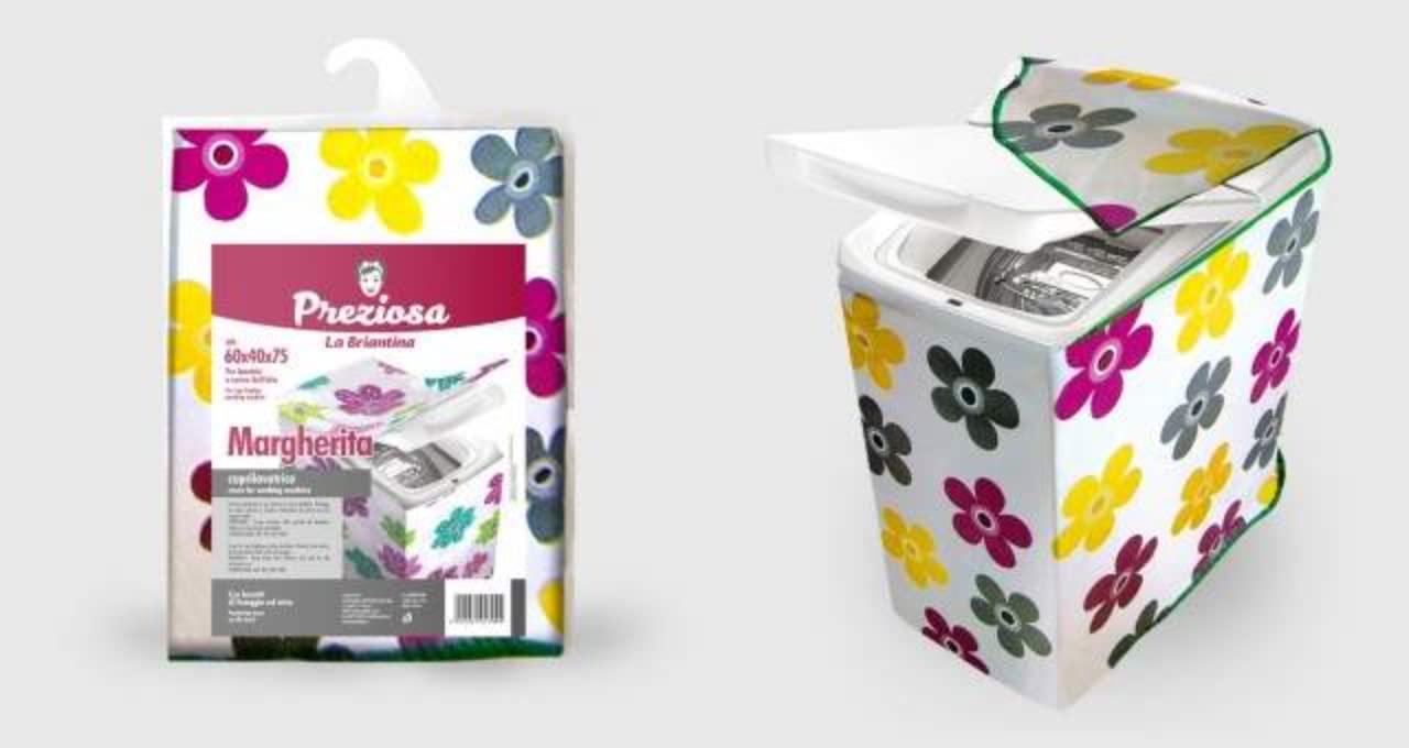 La Briantina Washing Machine Cover, PEVA, Random Pattern, 60 x 40 x 75 cm