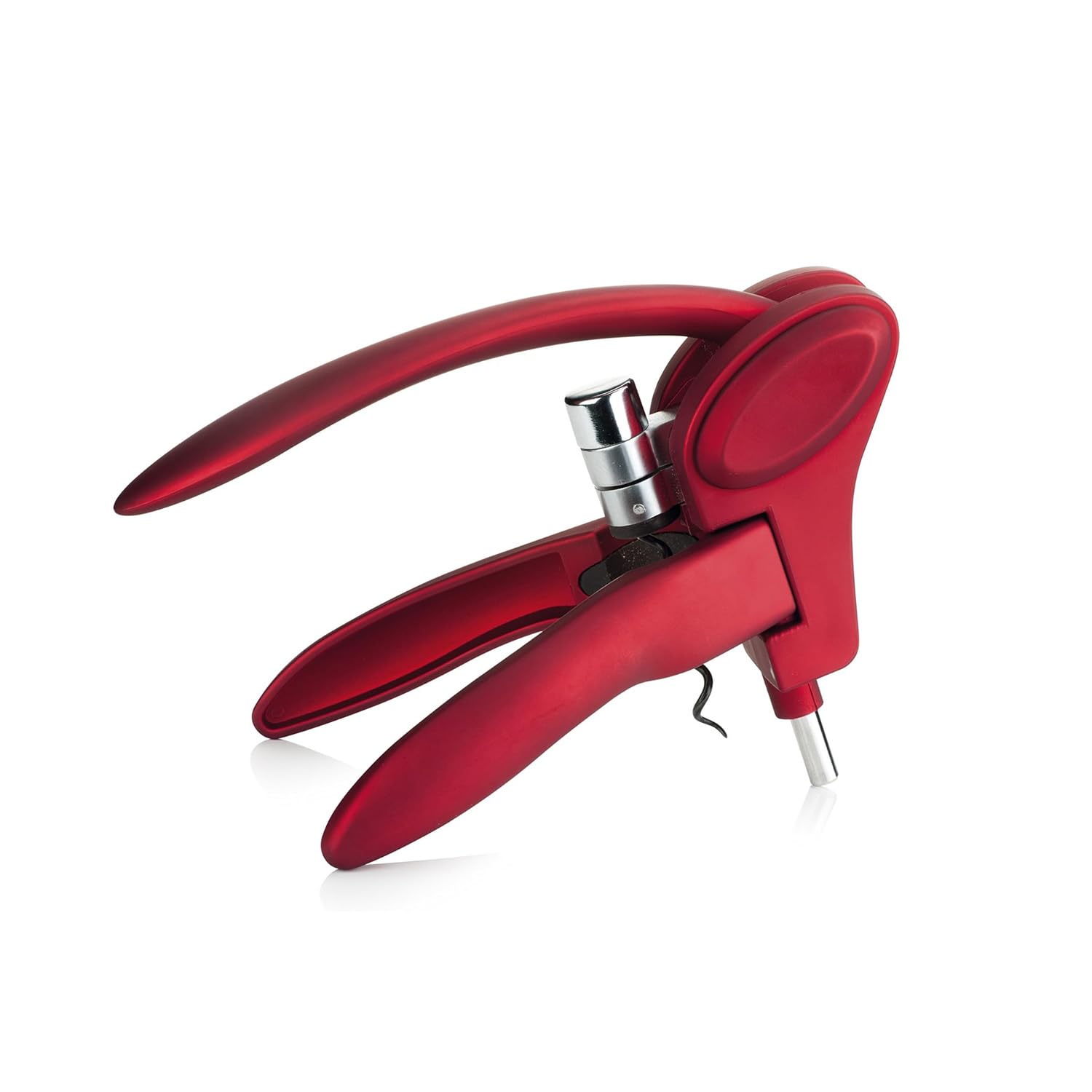 Décapsuleur à levier rouge Wintem 20 cm en acier et plastique