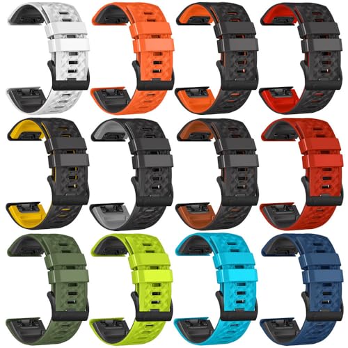 Bracelet 22 mm 26 mm en silicone pour Fenix 5 6 7 et rando en montagne - 5