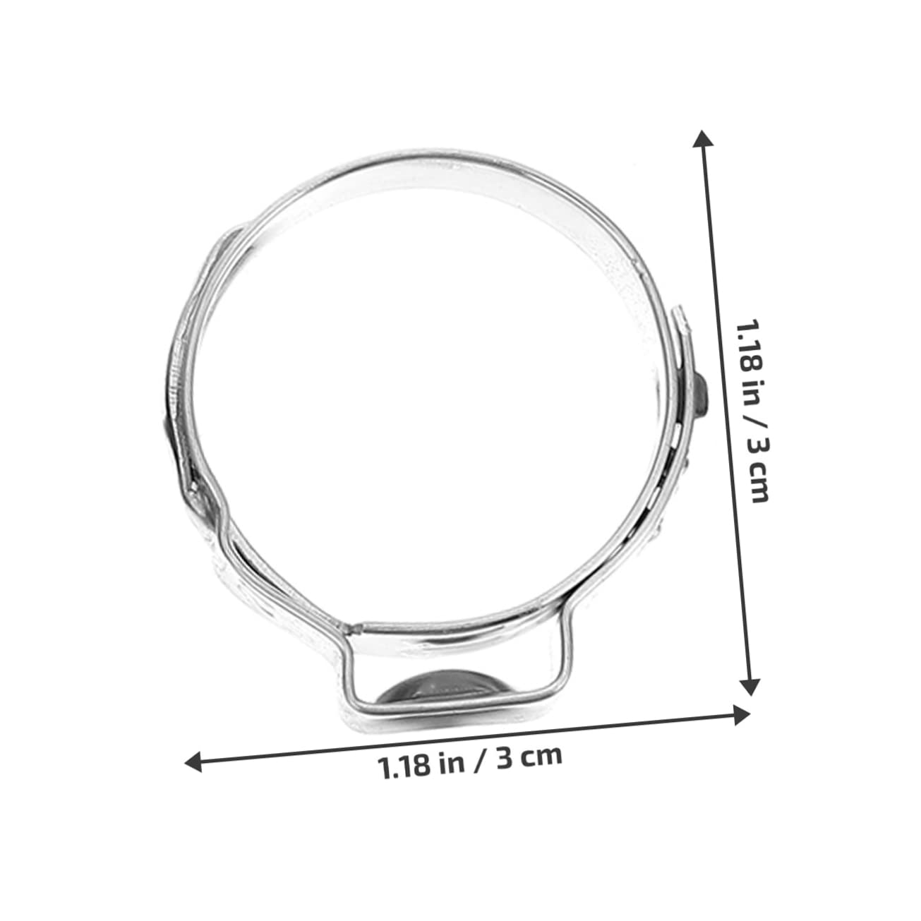 NAMOARLY 80pcs Stainless Steel Hose Clamps Single Ear Water Clamps Pipe Clamp Marine Grade Easy to Install