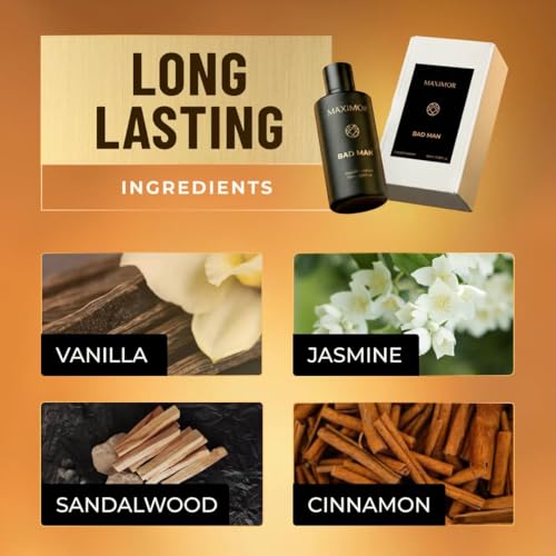 Image of MAXIMOR Good Man Bad Man Combo | Long Lasting Best Perfume | 12Hrs Long Lasting Fragrance | Rose, Coffee, Oud wood, and Amber, Vanilla, Jasmine, Sandalwood, and Cinnamon Notes For Men