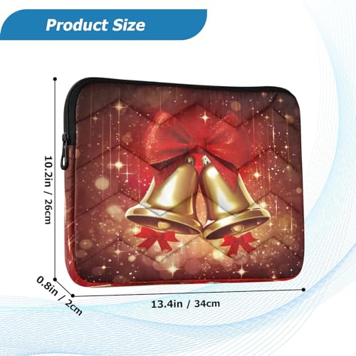 Funda para Portátil Impermeable 13-14 Pulgadas con Lazos Navideños miniatura 3
