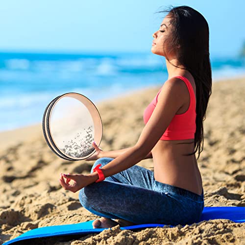 Hofeztey OD10 Ocean Drum, 10 Inch Sea Wave Drum For Meditation & Relaxation, Natural Color Rain Drumfor Stress Relief, Musical Sound Healing Instruments Ocean Sound Drum thumb #2