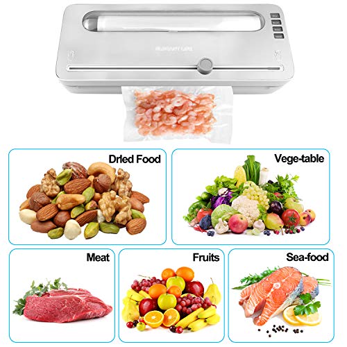 Vacuum Sealer Machine, Elegant Life Automatic Vacuum Air Sealing System with BPA Free Bag Roll for Food Save and Built-in Cutter, Dry and Moist Food Modes, Led Indicator Lights - Thumbnail 4