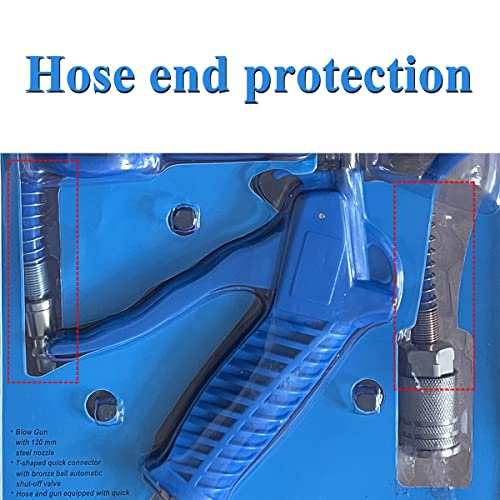 image for Beduan Air Blow Gun Kit with 16ft Long Pneumatic Pu Hose, Heavy Duty A