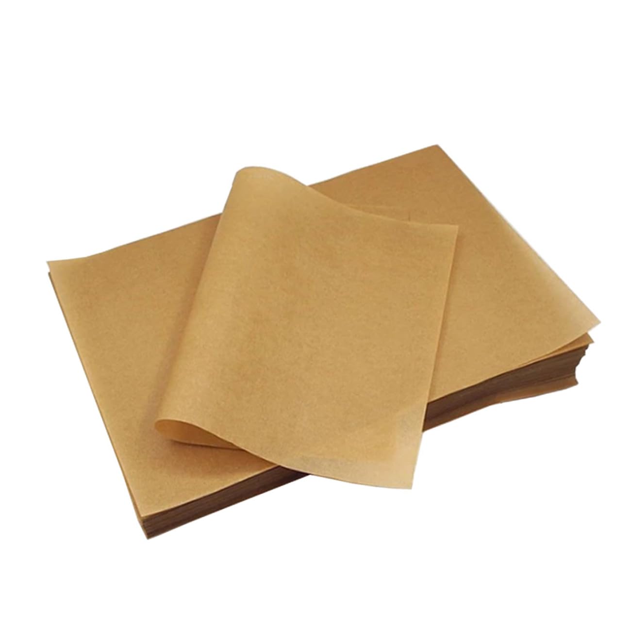 Papel antiadherente para hornear de alta conductividad térmica Toyvian kraft marrón de 100 hojas