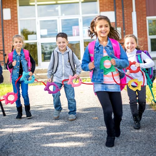 Image of Kajaia Little Fish Walking Rope for Kids Classroom Supplies Preschool Walking Rope with Handles Fits up to 20 Children for Toddlers Kids Daycare Preschool Walk Guides