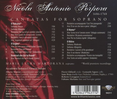 Il Vulcano - Cantate per Soprano