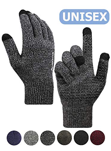 Gloves for Men, HONYAR Winter Gloves for Women Touch Screen Texting Smartphone Driving