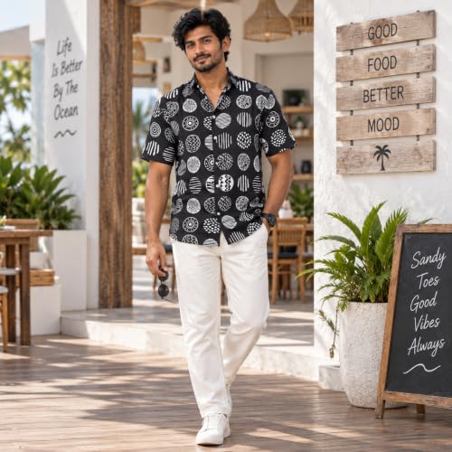 Image of BROWN CULTURE Printed Shirts for Men | Half Sleeve Shirt for Men | Cotton Half Sleeve | Cotton Blend Shirts for Men's | Casual Printed Shirt | Stylish Everyday Wear