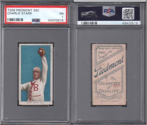 Amazon.com: 1909 t206 tobacco (baseball) card#451 psa charlie starr (psa)  of the Boston rustlers Grade Fair/Poor : Collectibles & Fine Art