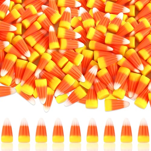 Image of JUNEBRUSHS 50 Pcs Fake Candy Corn Resin Halloween Table Decorations