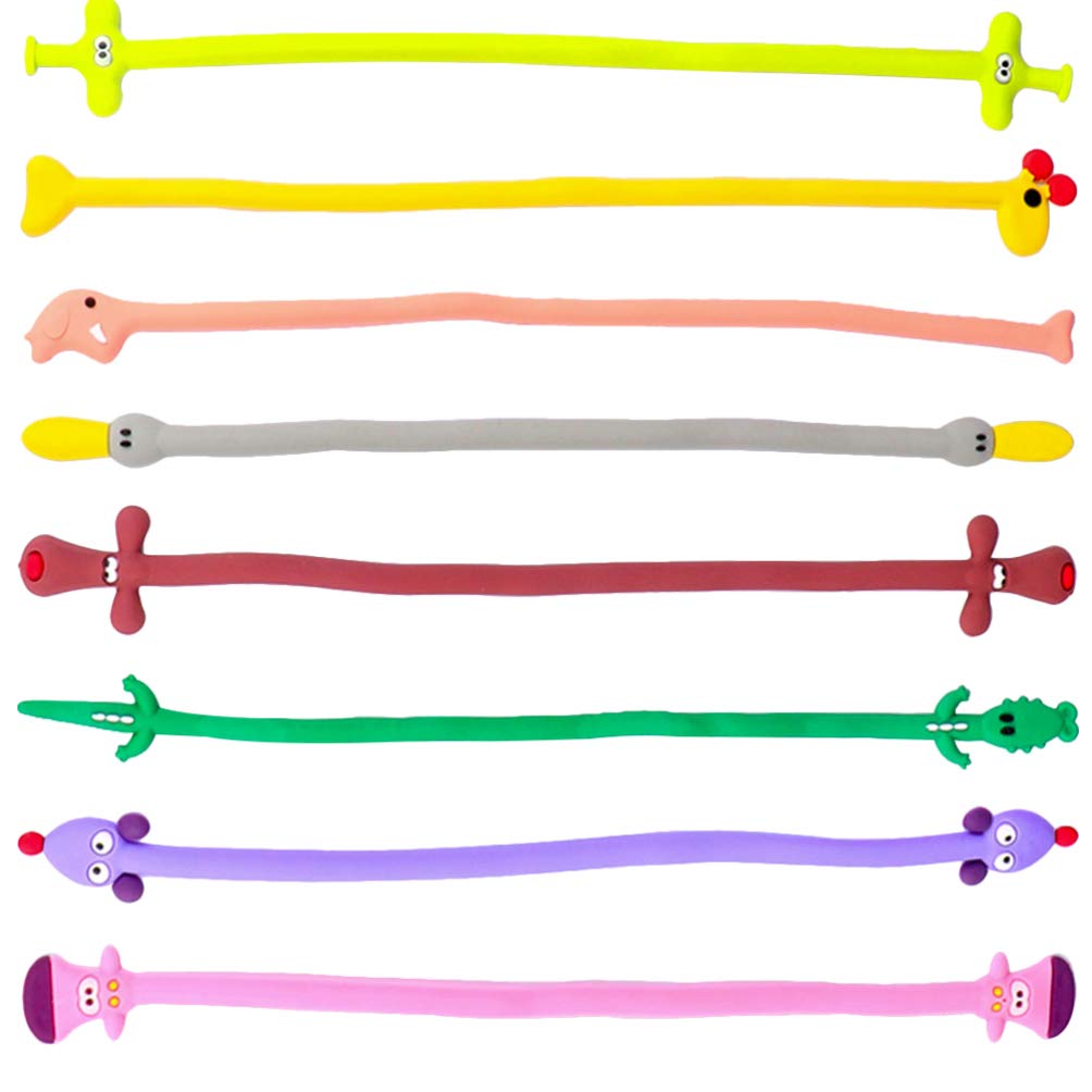 Silicone Cable Ties 8 Pcs Animal Cable Tie Silicone Cable Winder Dog Elephant Monkey Earphone Wrap USB Cable Headset Holders (Random Color) Usb Headphones