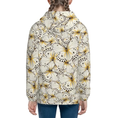 Different Butterflys Kids Pullover Hoodies Boys Sweatshirts Girls Athletic Clothes with Pocket4