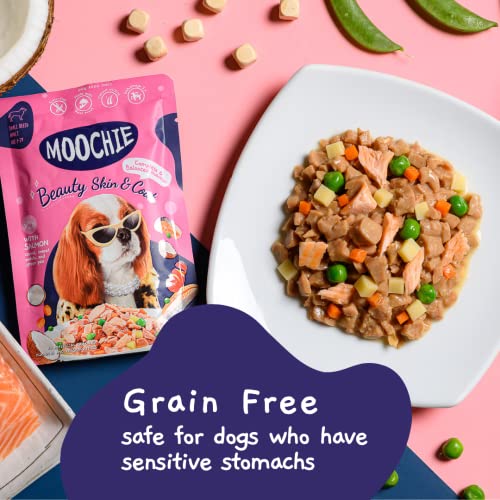 Moochie Grain Free Moist Canine Meals for Small Canines Pores and Skin and Coat Made with Salmon Hen Beef and Greens No Added Preservatives or Manmade Flavoring 12 X 3 Oz Pouch Cucciolini Doodles Moochie grain free moist canine meals for small canines pores and skin and coat made with salmon hen beef and greens no added preservatives or manmade flavoring 12 x 3 oz pouch cucciolini doodles