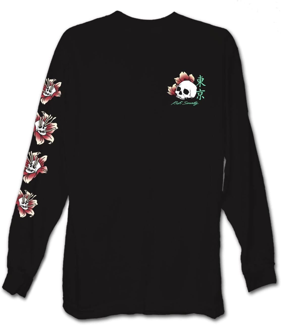 Riot Society Men's Long Sleeve Graphic and Embroidered Fashion T-Shirt - Image 4