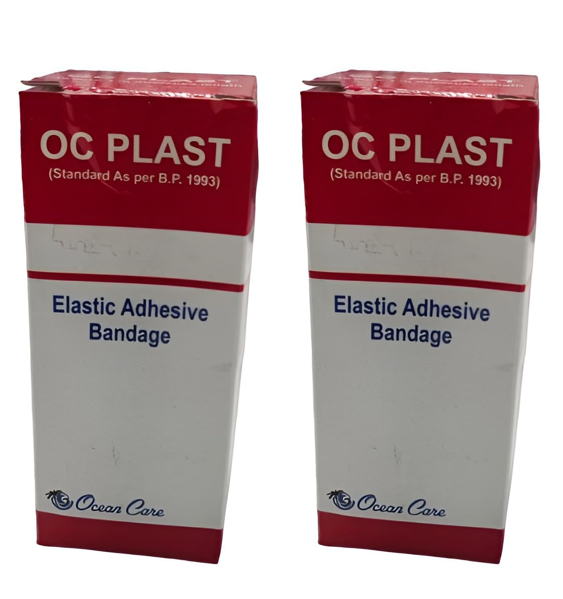 OC PLAST Elastic Adhesive Bandage | Width : 10 cm * 1 m | Stretched Length | Pack of 2