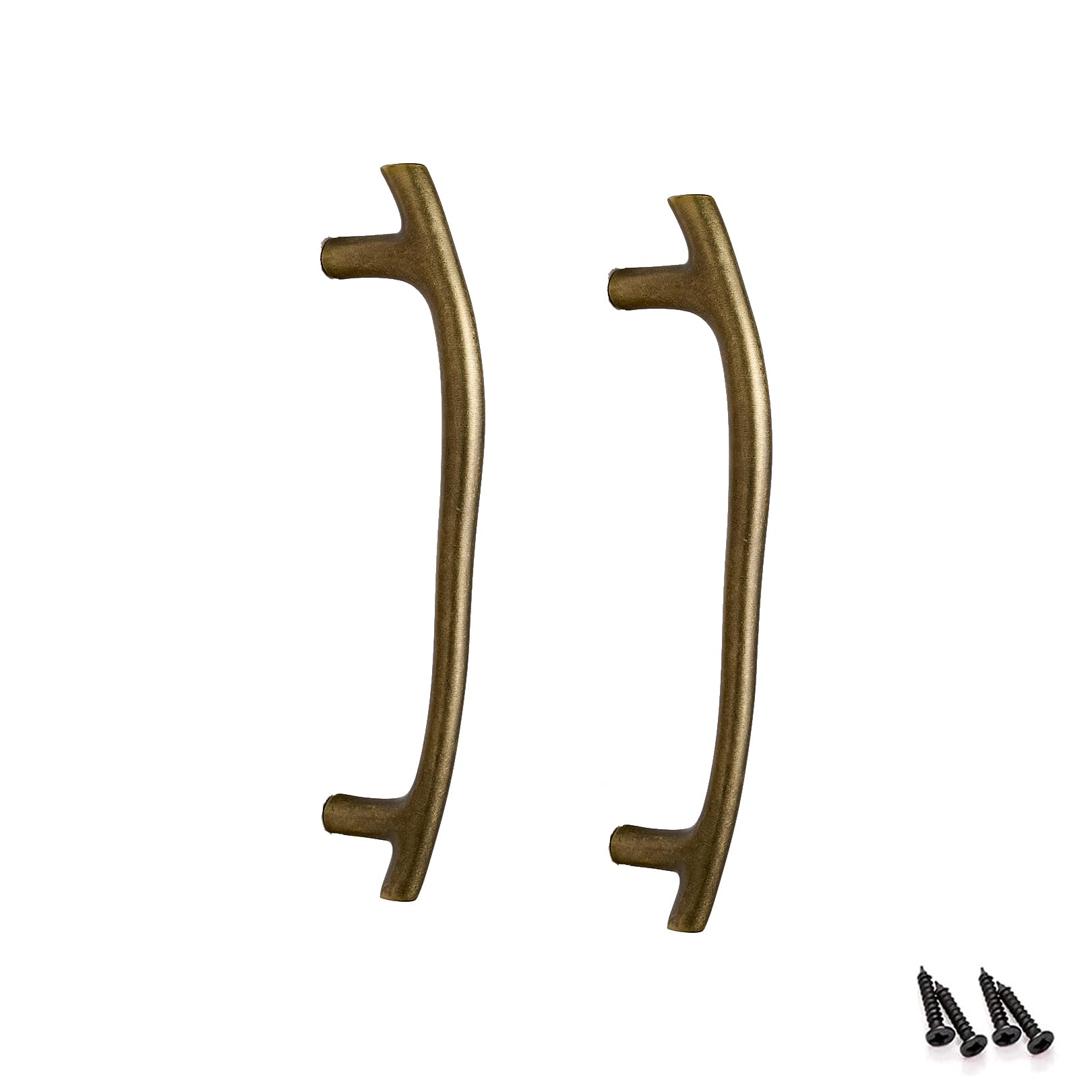 2 Stück Möbelgriffe Schrankgriffe Türgriffe Küche Schrankgriffe Vintage Messing Schubladengriffe T-Stangengriff Möbelknöpfe Griffe für Kleiderschrank,mit Schrauben (Lochabstand 160mm,Gold)