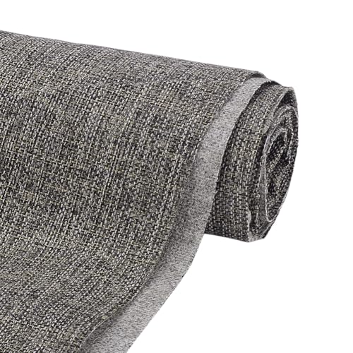 Canvas Faux Linen Upholstery Fabric (Gray)
