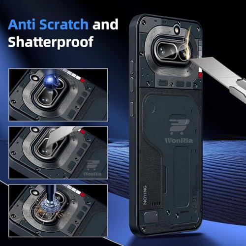 Image of Pack 1- Back Camera Glass Protector Compatible with Nothing 4A 5G [3D Premium] Camera Glass Protector (Black)
