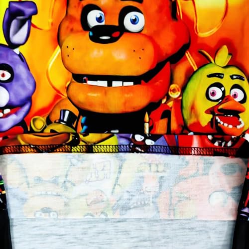 Boys Five Horror Bear Shirt Set Little Kids Cartoon Movie Game Tee Top 2PCS Short Sleeve Clothes Outfit - Image 6