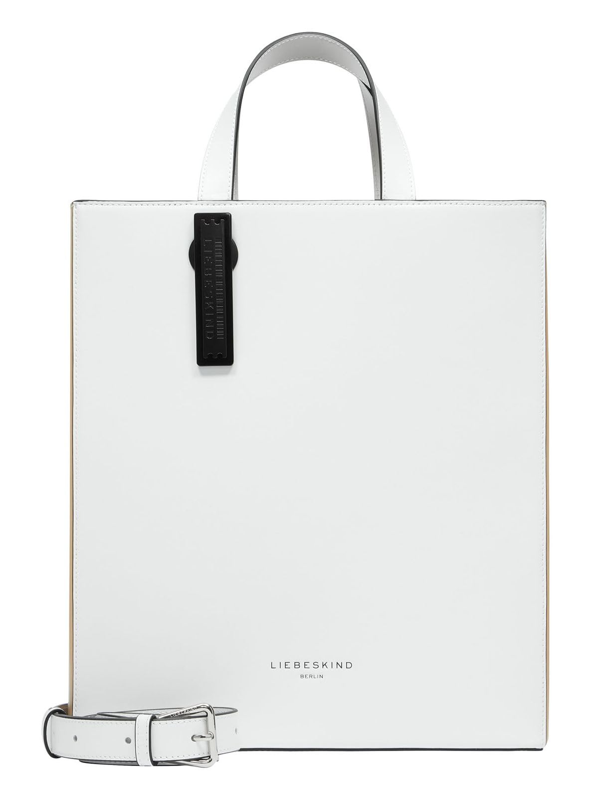 LIEBESKIND BERLIN cross body bag handbag Paper Bag Carter Bi-Color Tote Bag Cream White
