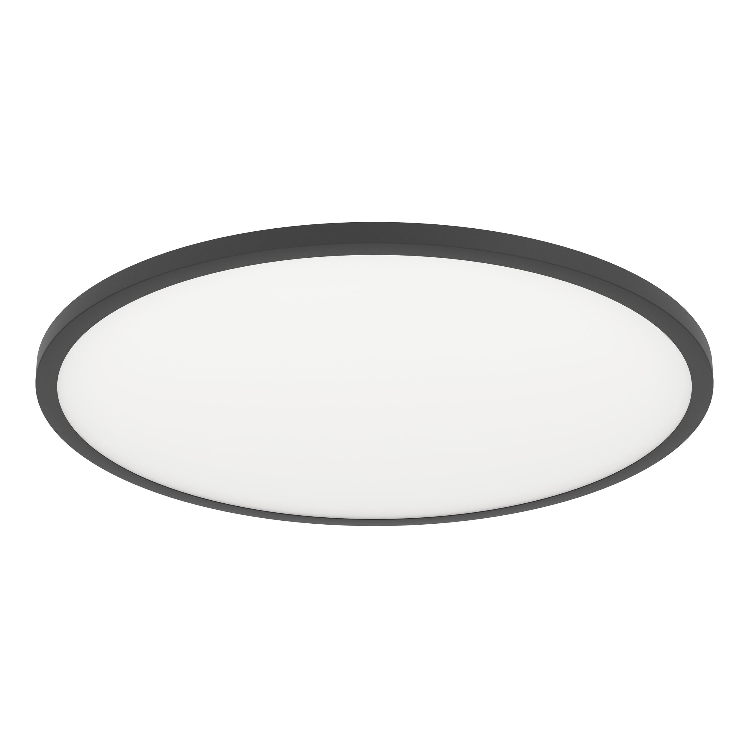 Eglo Connect.z Smart Home LED Ceiling Light Panel Sarsina -Z, Zigbee Lighting, app and Voice Control, White tunable Lights (Warm - Cool White), dimmable lamp, Black Metal, Ø 23 in