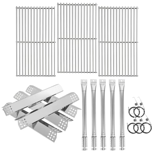 Image of Repalcement Parts for Kitchen Aid 720-0826E 720-0709C 860-0003C, for Jenn Air Grill Parts 720-0727 740-0711, Cooking Grates, Burner and Heat Plates for KitchenAid Grill Replacement Parts