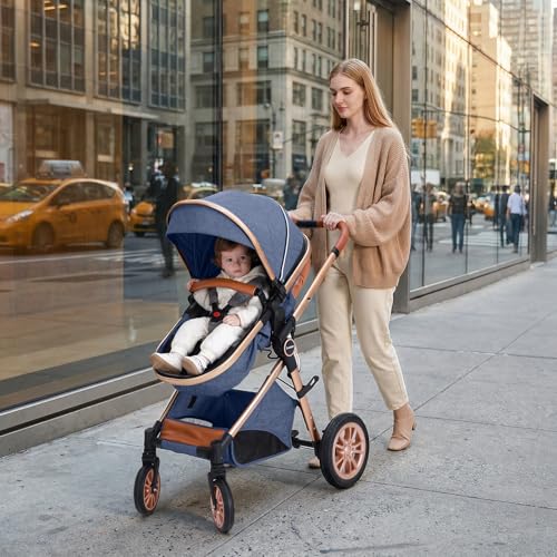 Image of Cochildor DuraFlex 2 in 1 Baby Stroller, Foldable Travel Stroller