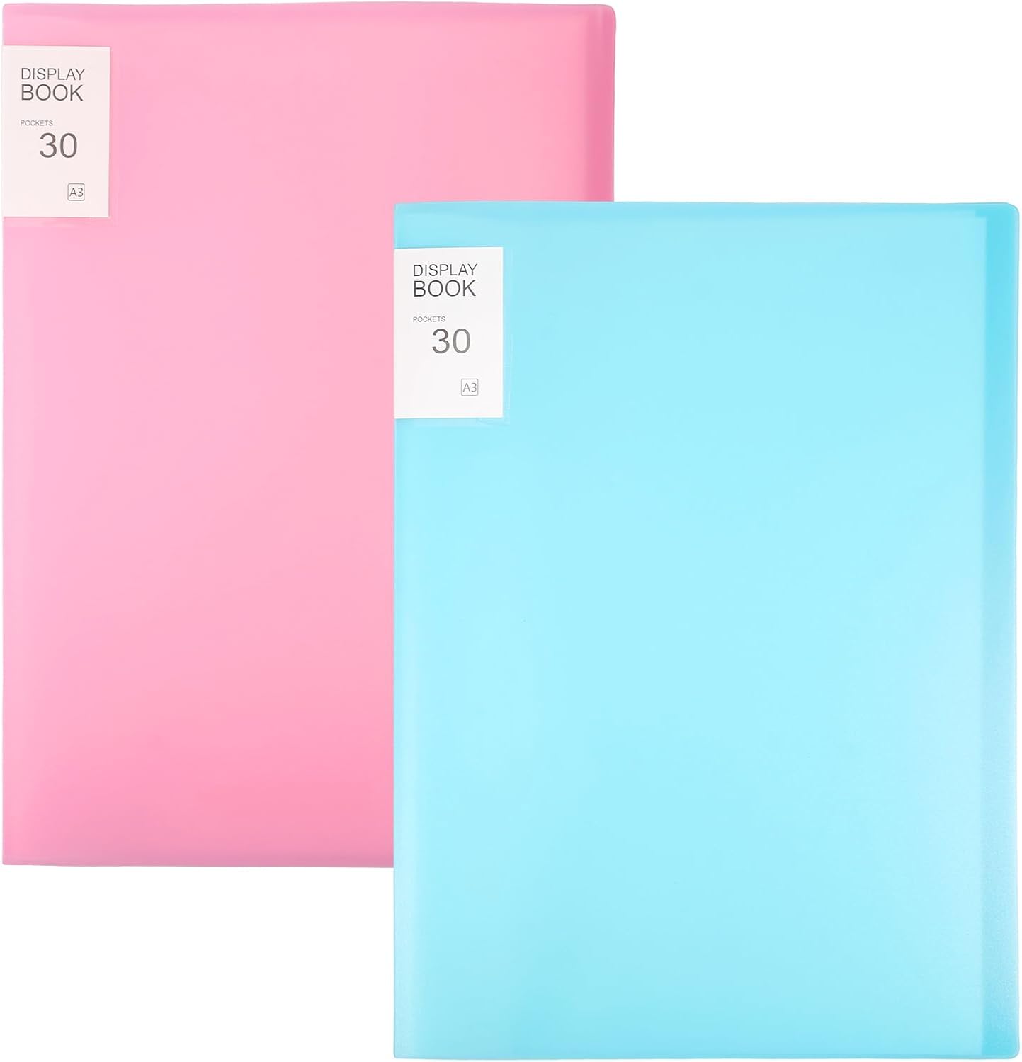 2 Pack A3 Diamond Drawing Book, 30 Pages Diamond Art Portfolio, 16x12" Clear Sheet Presentation Folder,Waterproof Diamond Art Presentation Book for Artwork Document Organizer
