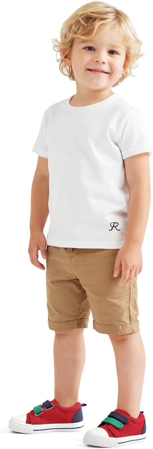 K KomForme Toddler Boys & Girls Shoes Kids Canvas Sneakers with Cartoon Dual Hook and Loops - Image 2