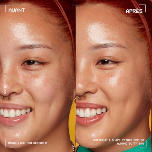 NYX Professional Makeup Fond de Teint Hydratant SPF30 Tenue Longue Durée Jusqu'à 12h 93% d'Ingrédients Soin Formule Vegan Buttermelt Glaze Tint Teinte : Almond Butta 30ml - vue 2