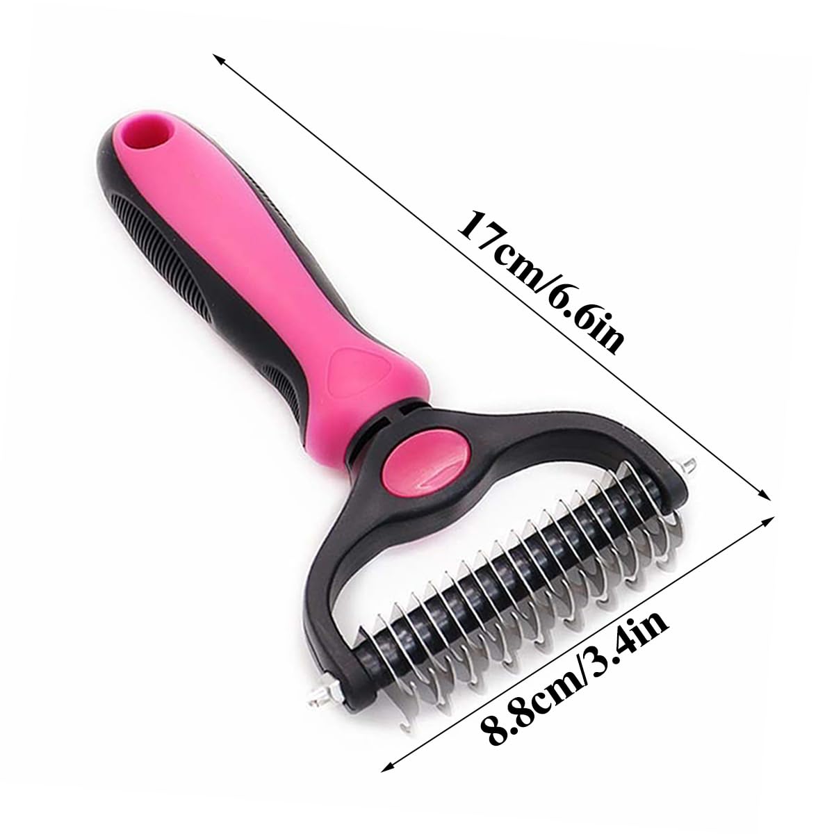 2 PCS Pet Grooming Tools Dematting Comb for Dogs & Cats Double Undercoat Rake for Long Hair Pets Cat Dog Slicker Shedding Brushes Efficiently Reduces Hair Loss by up to 90% - Image 2