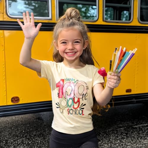 Image of 100 Days of School Shirt Girls and Kids Unicorn Heart Shirt