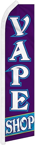 Bandera publicitaria de Swooper de Vape Shop, perfecta para tiendas de vapeo, tiendas de humo, salas de narguiles