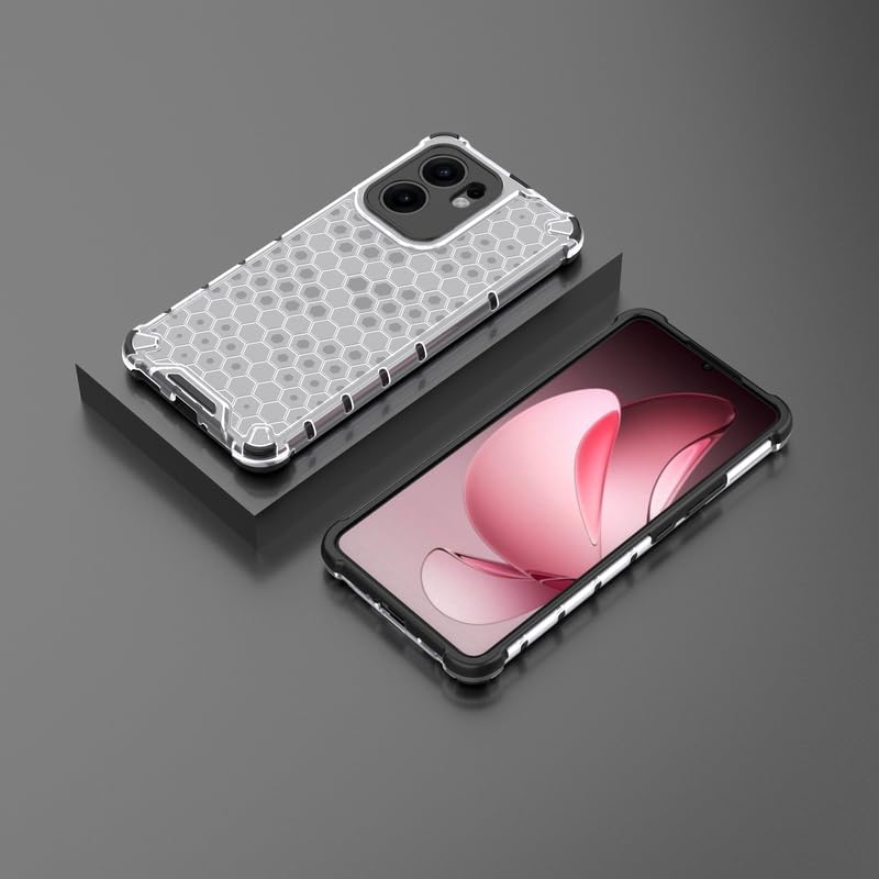 Image of Plastic Bumper Back Case Cover for Oppo Reno 13F 5G (Transparent)