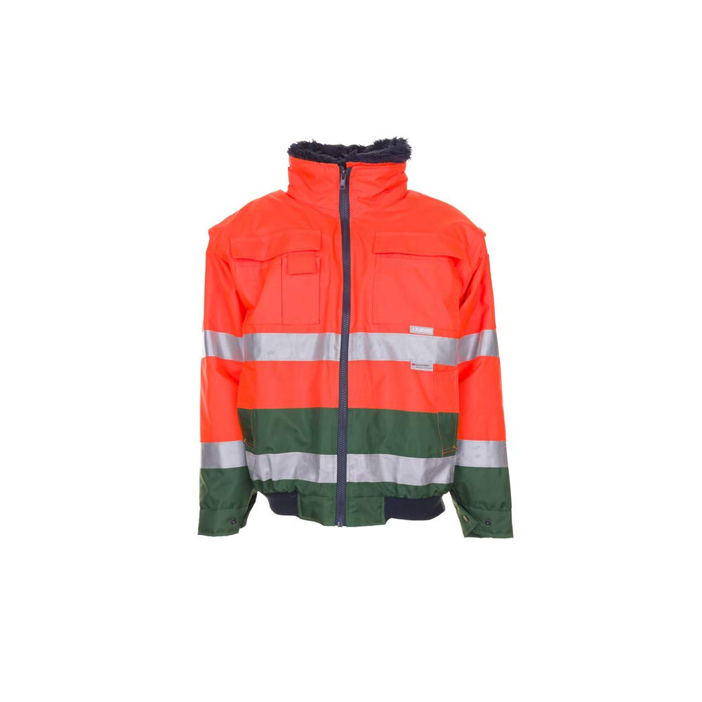 Planam Unisex Warn-comfortjacke Comfort-Jacket High Visible Size M in orange/marine blue (pack of 1)