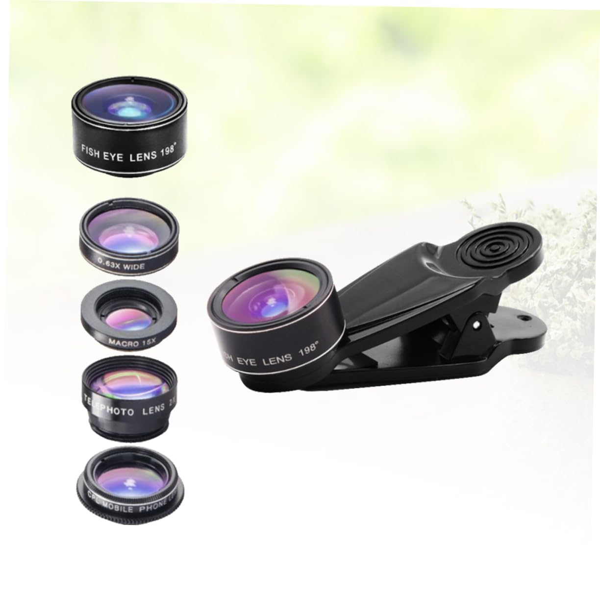 3piezas Kit De Lentes Móviles para Fotografía Incluye Lentes Ojo De Gran Angular Macro y Teleobjetivo Compatible La Mayoría De Smartphones Fácil Instalación y Uso