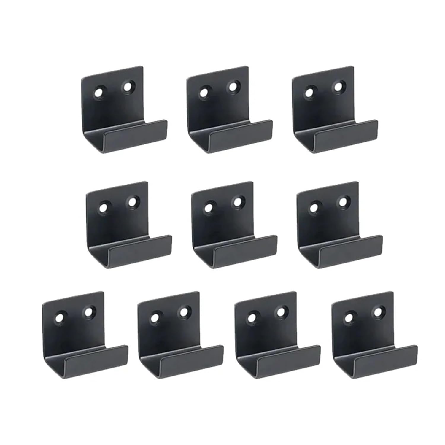 Eisenwaren Wall Hanger Hanger Fastener, Practical Hook Tile Display, Black Metal Tile Bracket Public Hook Hanger Heavy Wall Type(10pcs)