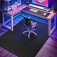 Vicwe Bodenschutzmatte Bürostuhl, 120 x 150 cm Gaming Bürostuhl Stuhlmatten, rutschfest und Einfach zu Reinigen, Stuhlmatte für Hartholzböden, Laminat, Parkett (Schwarz)
