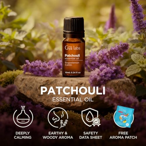 Image of 100% Pure Patchouli Essential Oil - 0.34 Fl Oz - Patchouli Oil for Hair, Skin, Diffuser, Aromatherapy & DIY Candle Making Scent