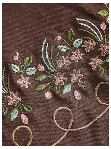 SOLY HUX Women's Floral Embroidery Cami Tops Tie Front Ruffle Hem Summer Camisole3