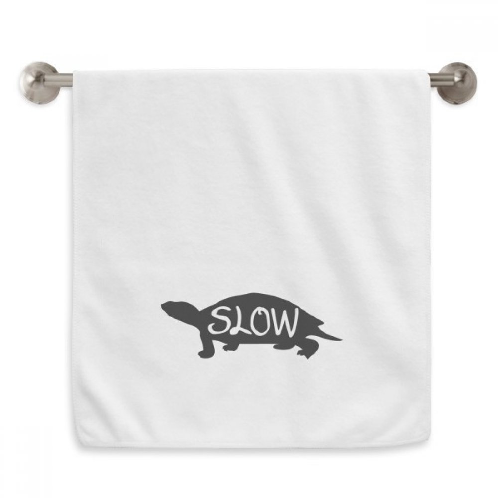 Serviette de toilette tortue noire anti irritation pour peaux délicates blanche