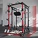 RitFit Buffalo Smith Machine, Power cage with LAT-Pull Down System & Cable Crossover System, All-in-One Squat Rack for Home Gym, Power Rack