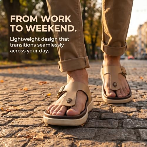 Image of Neeman's PureWhoosh Breeze Sandals for Men | Waterproof Chappal | Casual Slippers with Ergonomic Arch Support & Anti Skid EVA Sole | Adjustable Strap | Lightweight Monsoon Floaters for Beach & Outdoor Wear