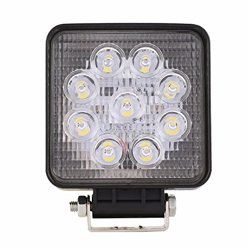 Casinlog 27W 9 x 3W Square LED Work Light Truck Lamp Camping Boat 12V 24V 6000K FLOOD Lamps