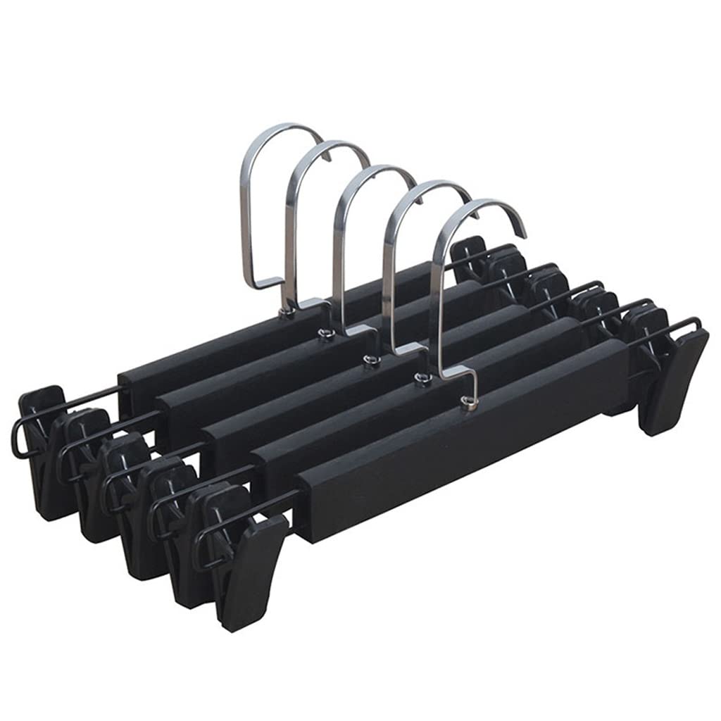 Perchas Perchero Para Ropa, Perchas Para Pantalones Que Ahorran Espacio, Antideslizantes Con Pinzas Ajustables, Gancho Giratorio De 360 ​​grados Perchas Pantalones ( Color : Black , Size : 10pcs )