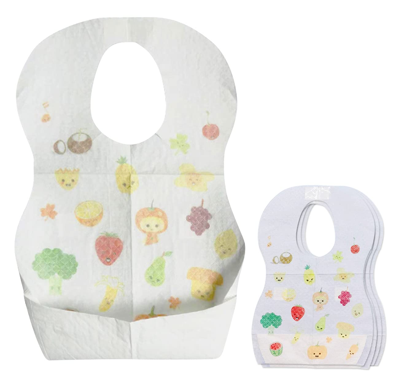 Star Babies Disposable Bibs Pack of 10 - Fruits, Pack of 1