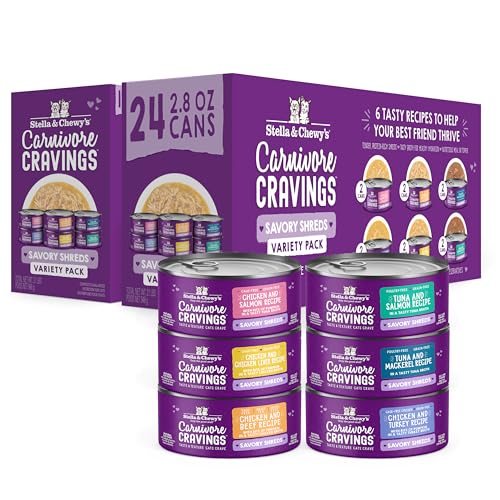 Stella & Chewy's Carnivore Cravings Savory Shreds - Wet Cat Food - High-Moisture Formula with...